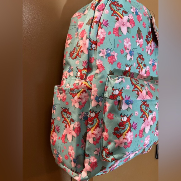 Loungefly Mulan Mushu and Cri-Kee Nylon Backpack “Rare” NWT - Picture 8 of 14